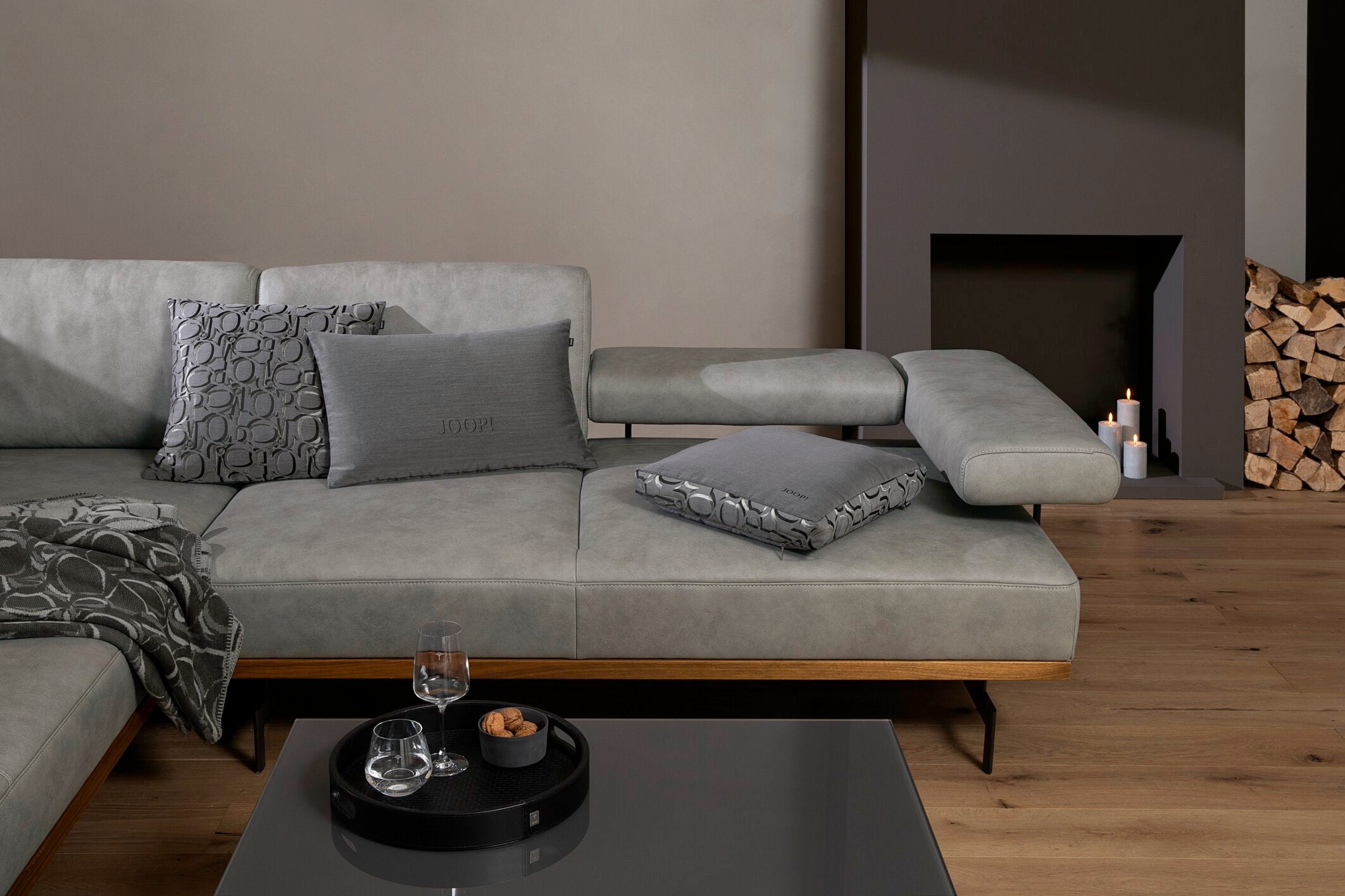 JOOP! ORNAMENT Zierkissenhülle 50x50 cm, Anthrazit