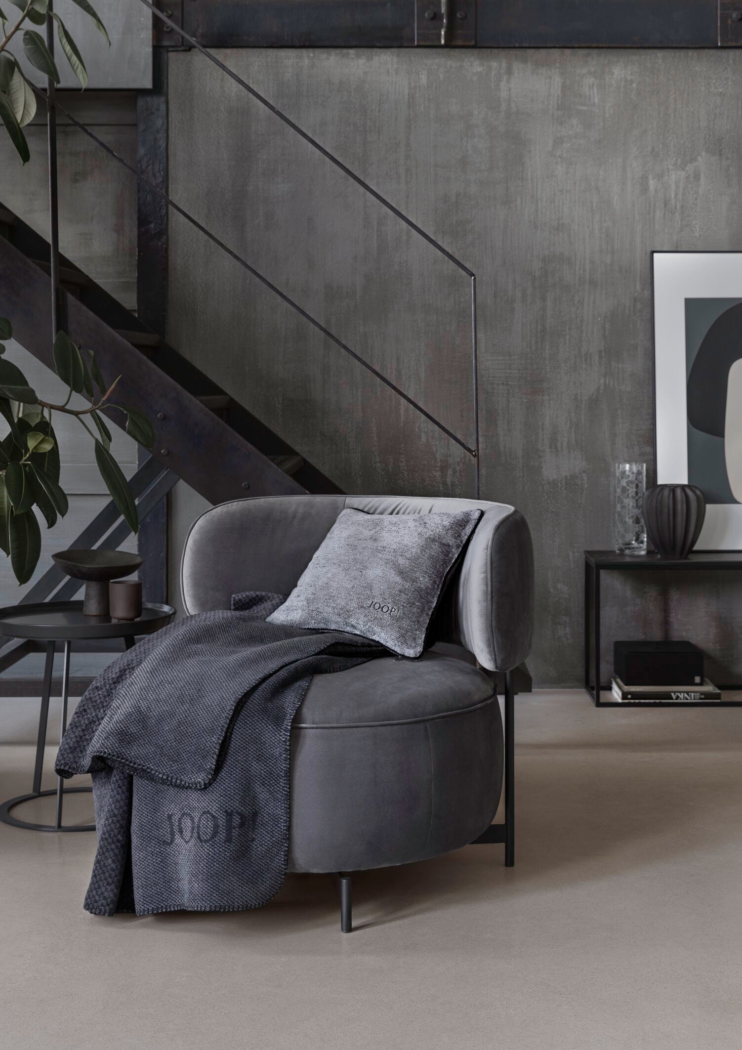 JOOP! SIGN Zierkissenhülle 40x40 cm, Grau