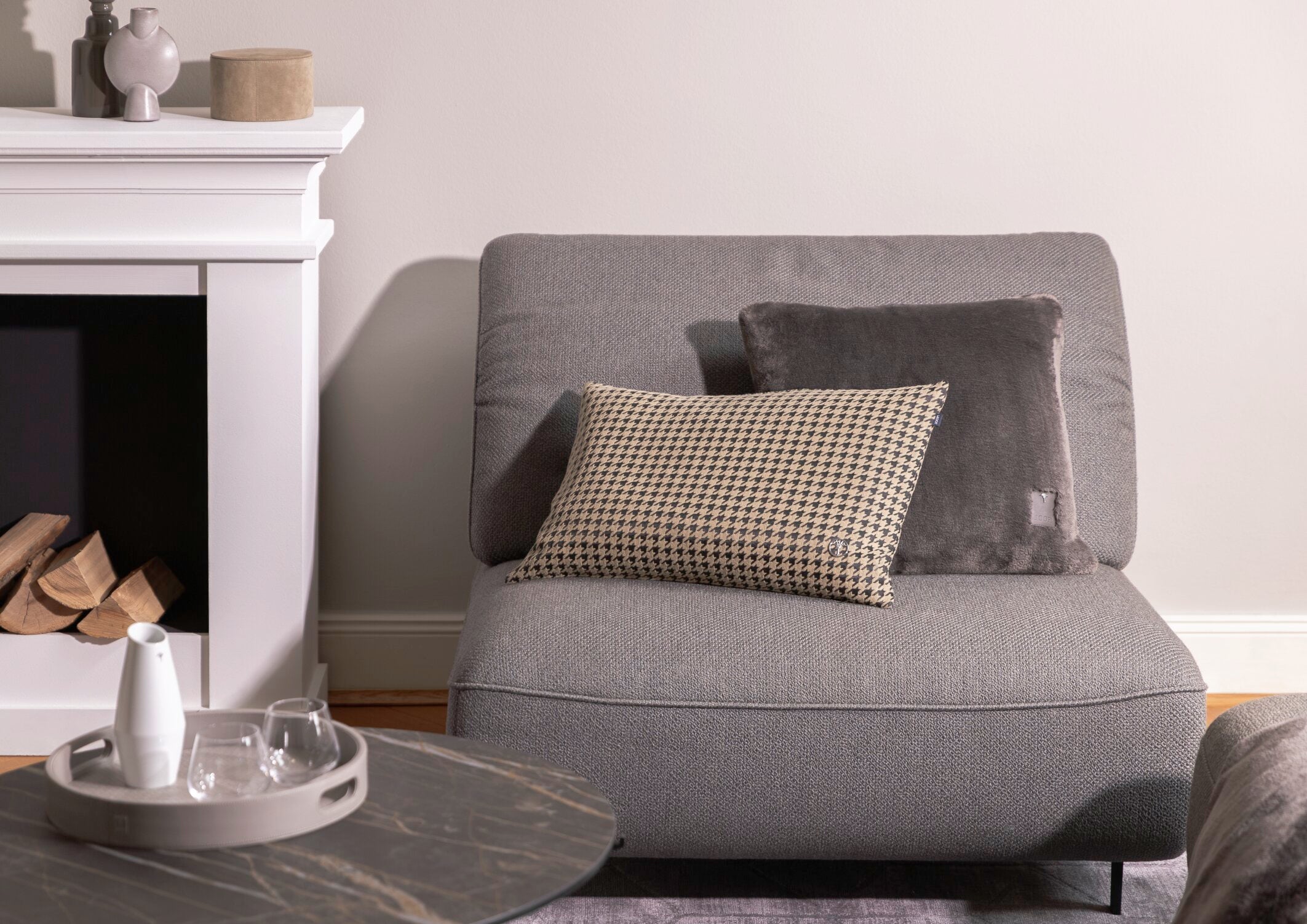 JOOP! SLEEK Zierkissenhülle 50x50 cm, Stein