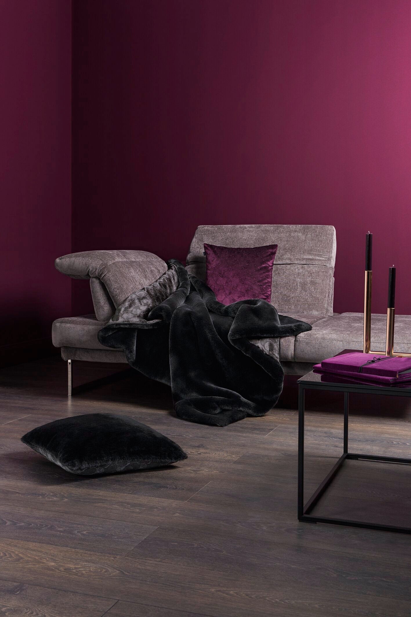 JOOP! SMOOTH Zierkissenhülle, 45x45 cm, Schwarz