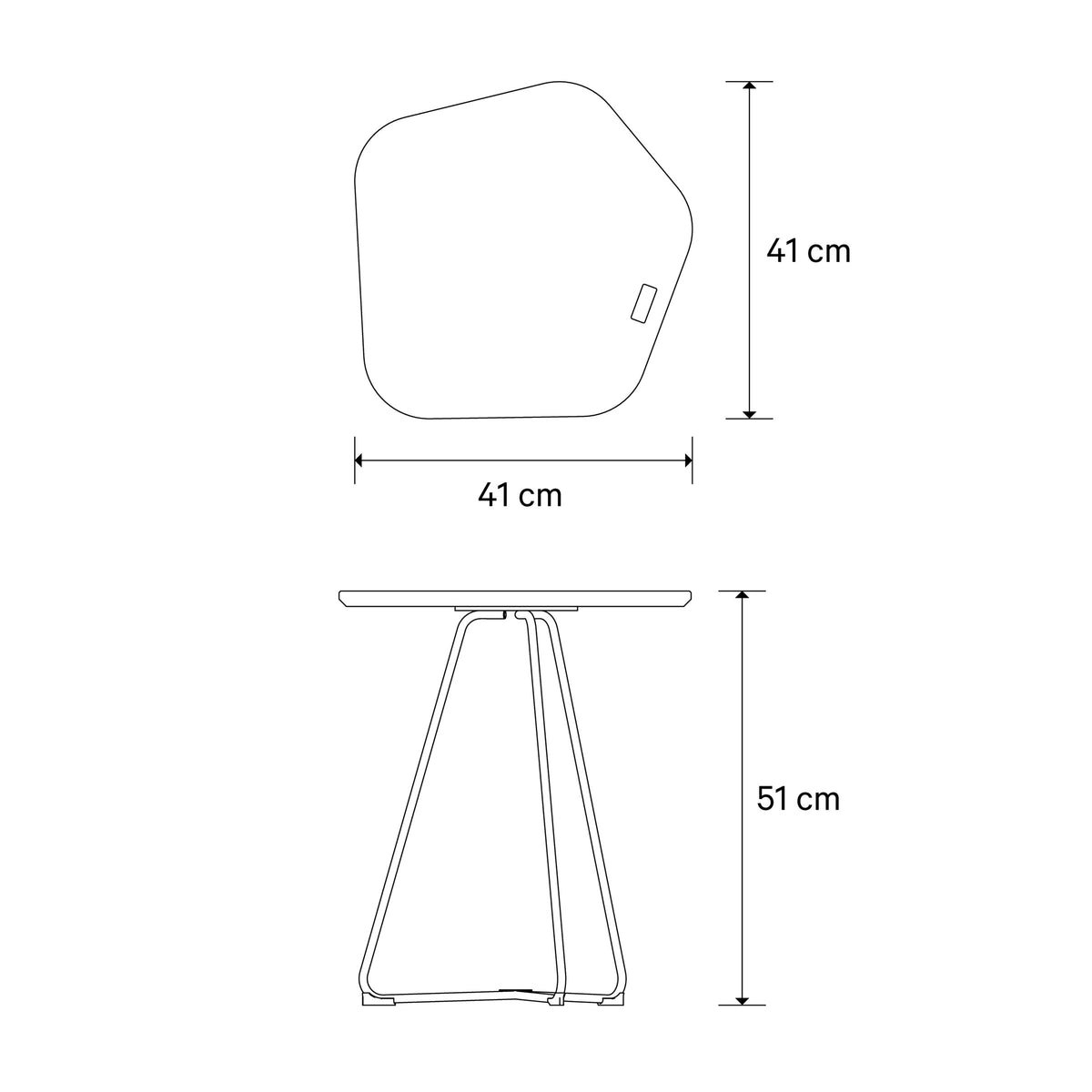 JOOP! STUDIO EDGES Beistelltisch mit Rohrgestell, Ø41x51 cm