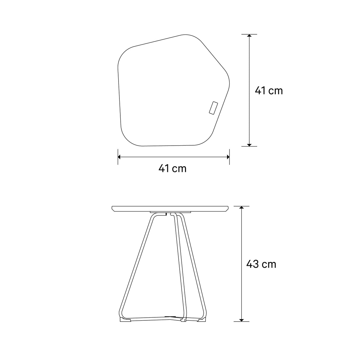 JOOP! STUDIO EDGES Beistelltisch mit Rohrgestell, Ø41x43 cm