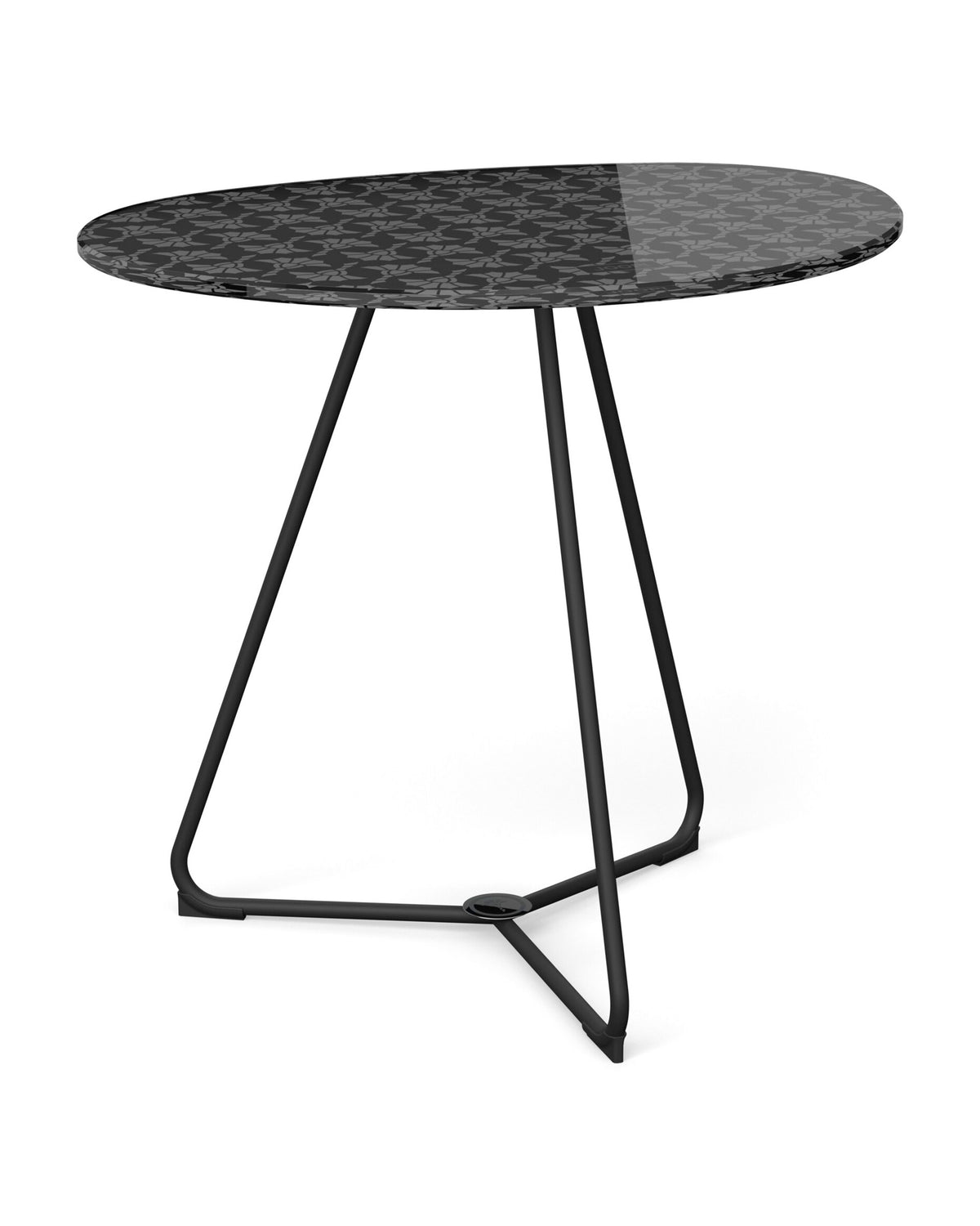 JOOP! STUDIO PEBBLES Beistelltisch mit Rohrgestell, Ø41x42,1 cm, Schwarz