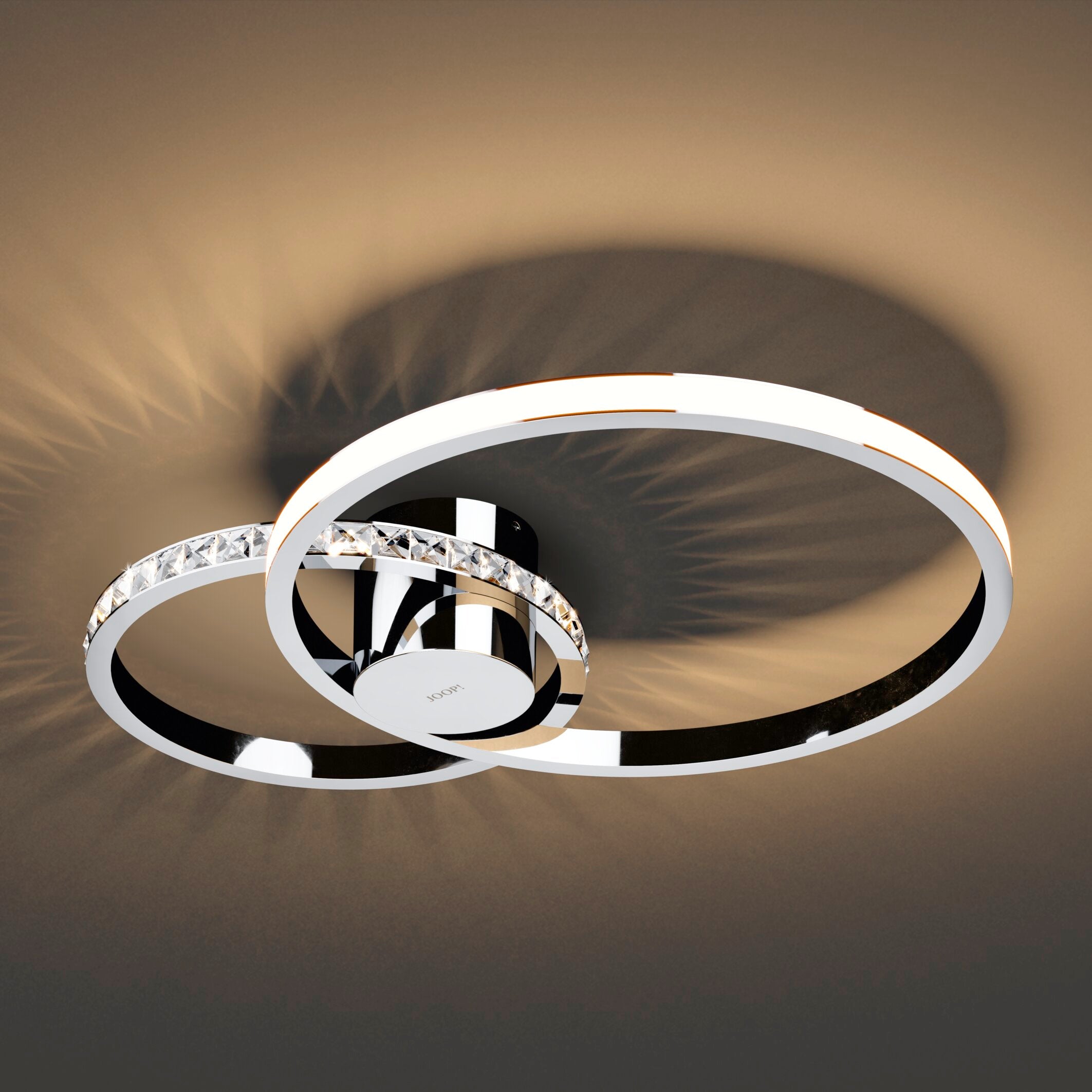 JOOP! JEWEL LIGHTS LED Deckenleuchte, Chrome, 59,5x41,5x10 cm