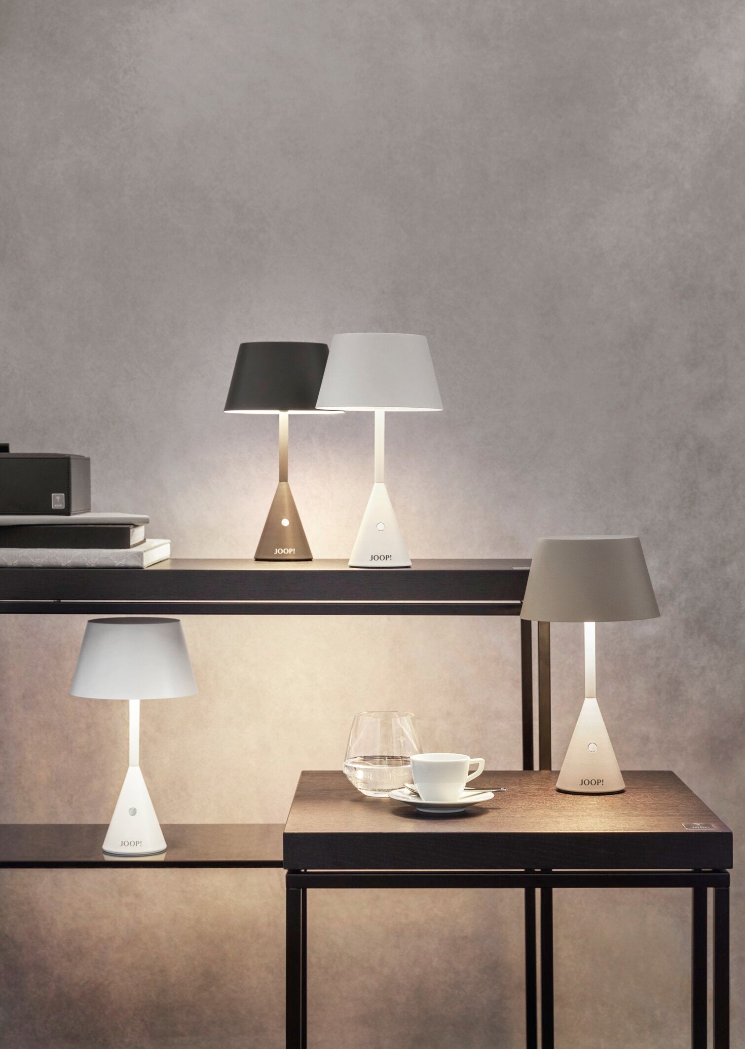 JOOP MOVE LIGHTS LED Akku-Tischleuchte, Grau