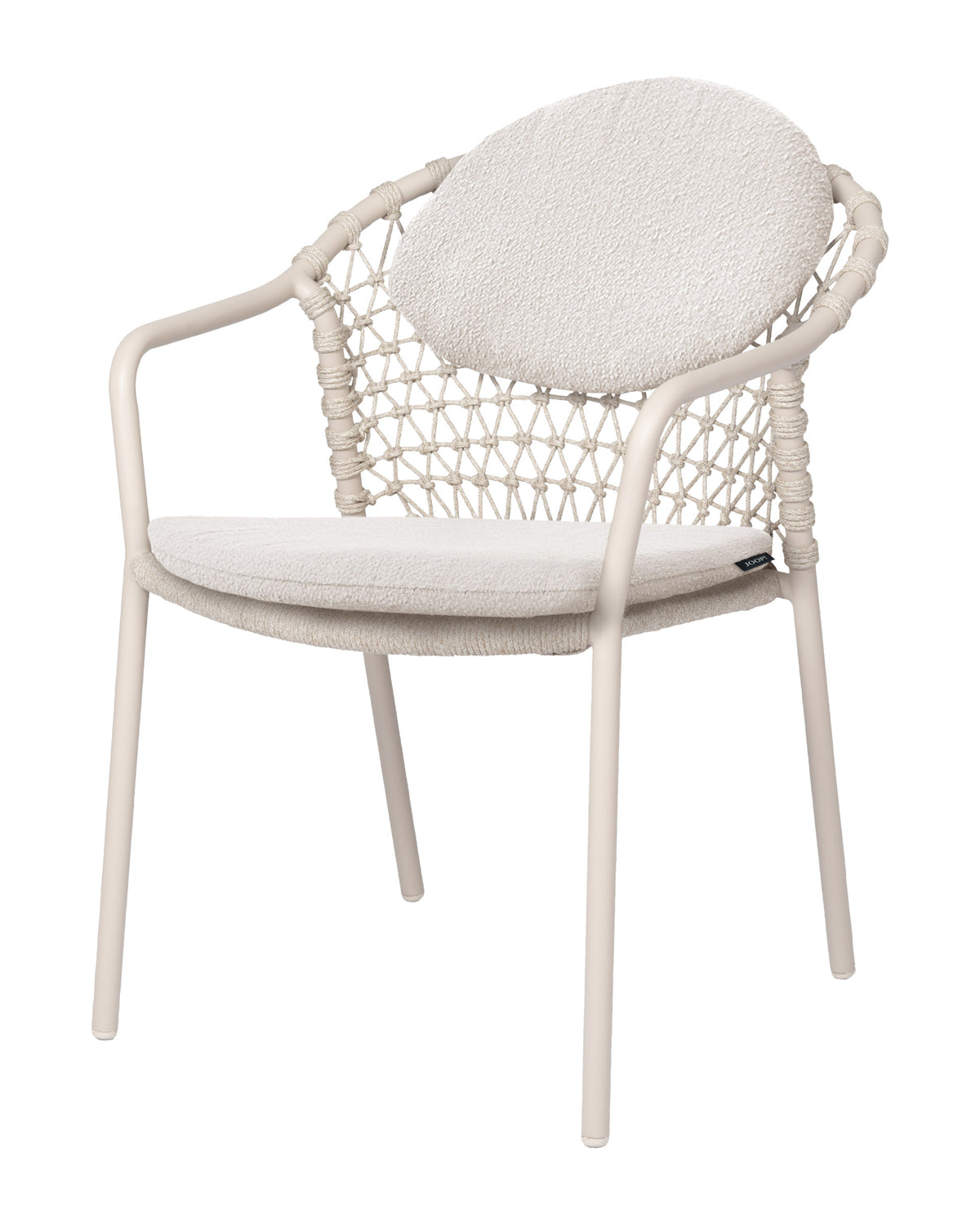 JOOP! KNOTS STACKING DINING CHAIR CREAM WITH 2 CUSHIONS